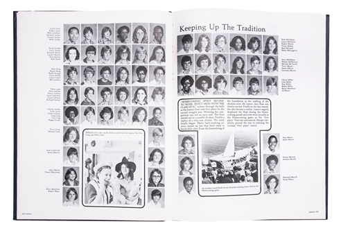 1980 Laney High School Yearbook from Michael Jordans Junior Year Including Action Basketball Photos